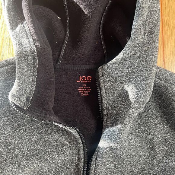 joe fresh zip front hoodie grey womens Large thumb holes active hiking jacket - Picture 3 of 7